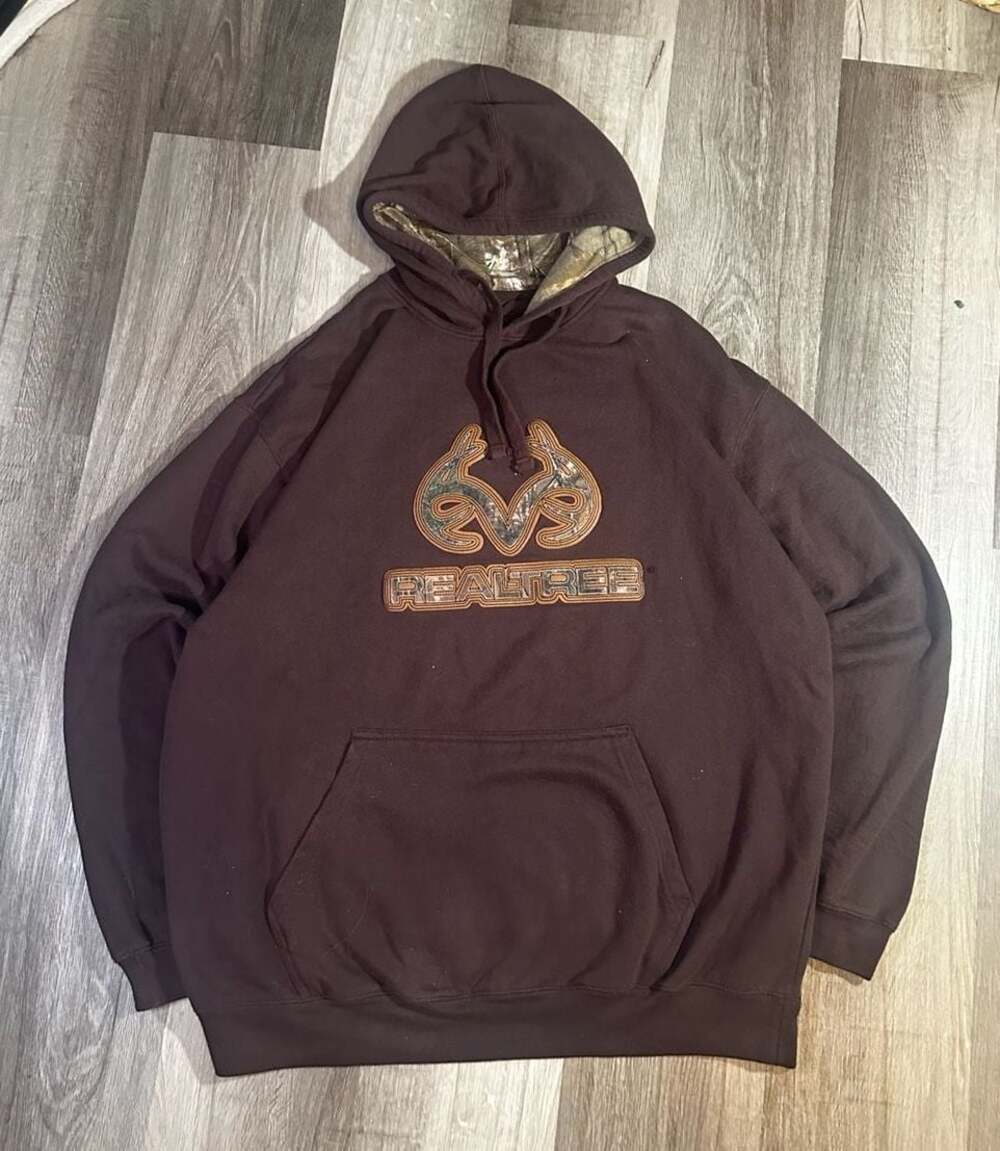 Realtree Brown Camo Lined Pullover Hoodie XXL